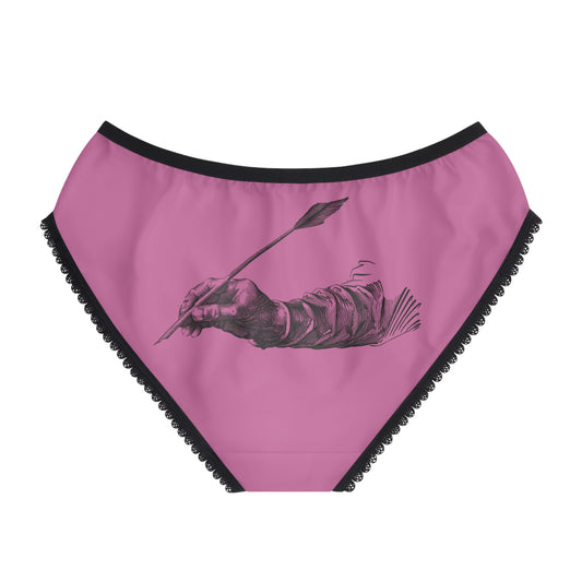 Women's Briefs: Writing Lite Pink