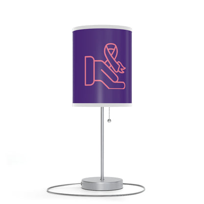 Lamp on a Stand, US|CA plug: Fight Cancer Purple