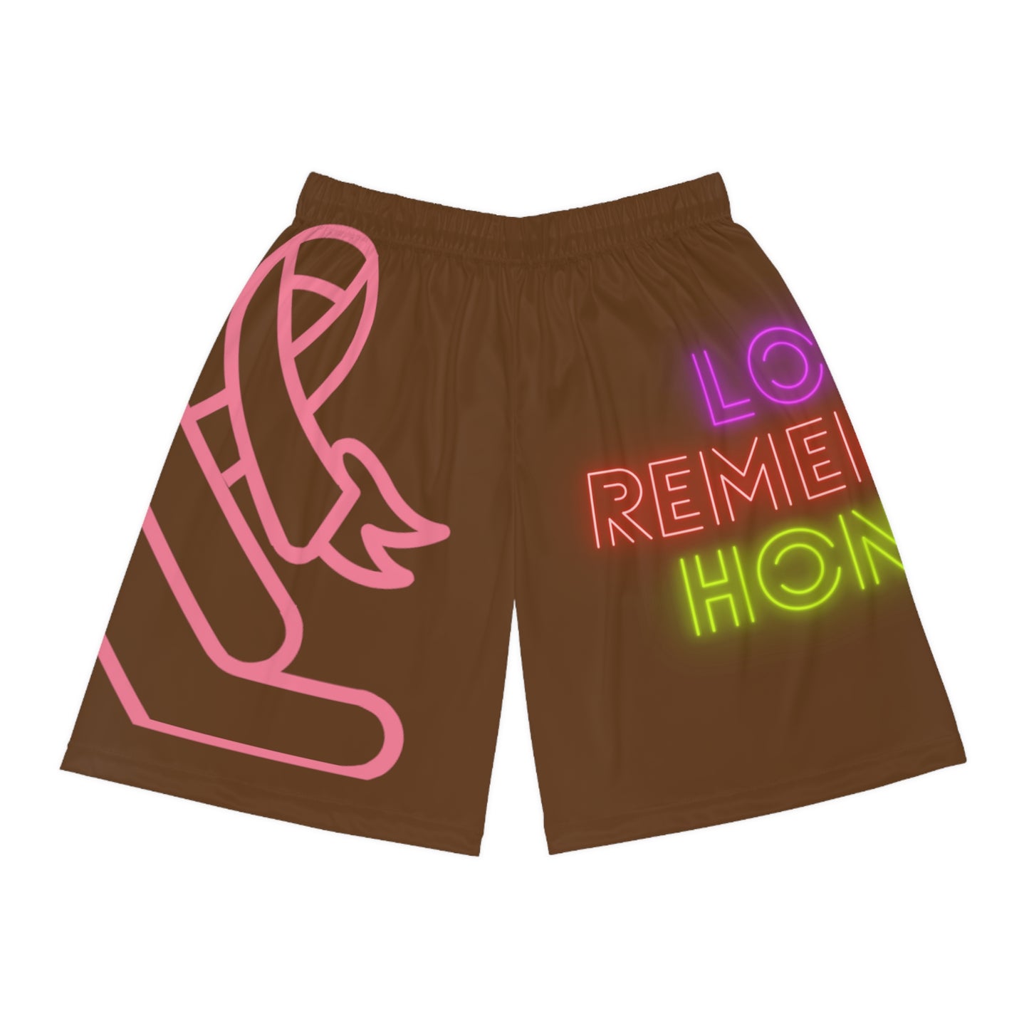 Basketball Shorts: Fight Cancer Brown