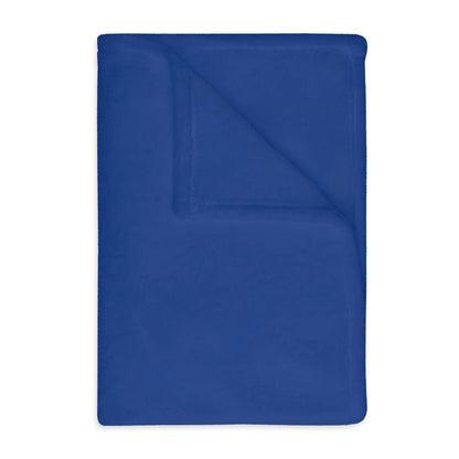 Velveteen Minky Blanket (Two-sided print): Dance Dark Blue