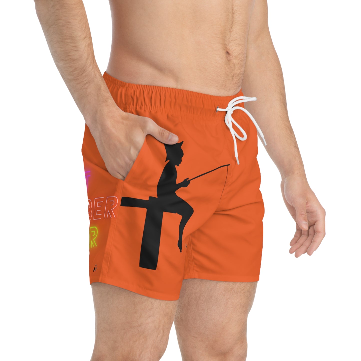 Swim Trunks: Fishing Orange