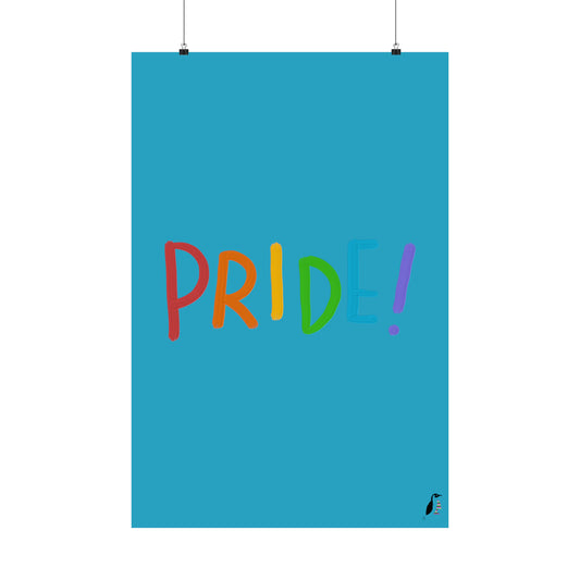 Premium Matte Vertical Posters: LGBTQ Pride Turquoise