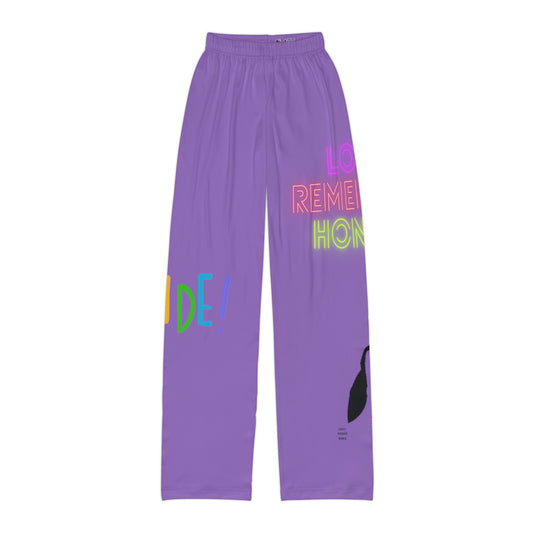 Kids Pajama Pants: LGBTQ Pride Lite Purple