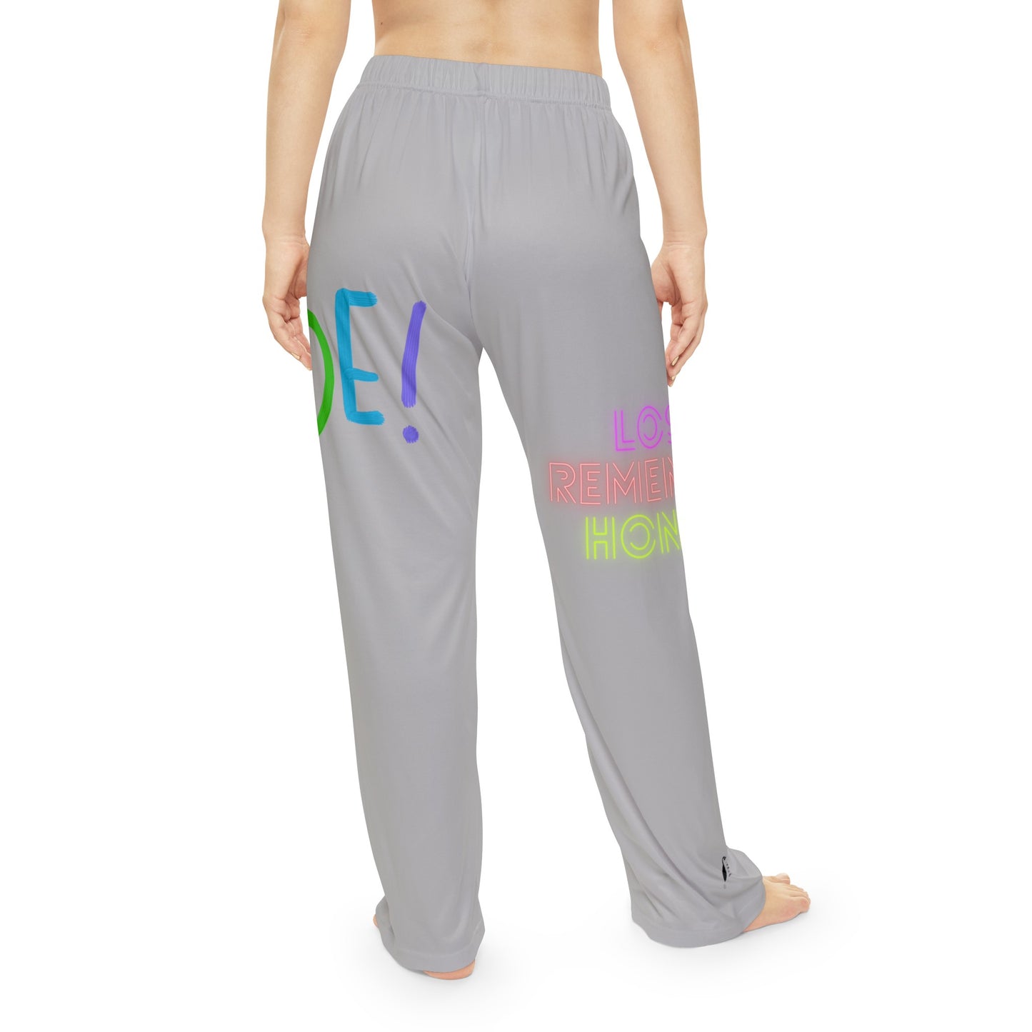 Pambabaeng Pajama Pants: LGBTQ Pride Lite Gray 