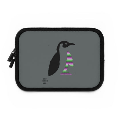 Laptop Sleeve: Crazy Penguin World Logo Dark Grey