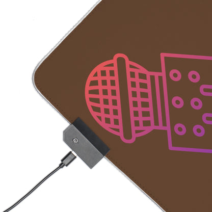 LED Gaming Mouse Pad: Music Brown