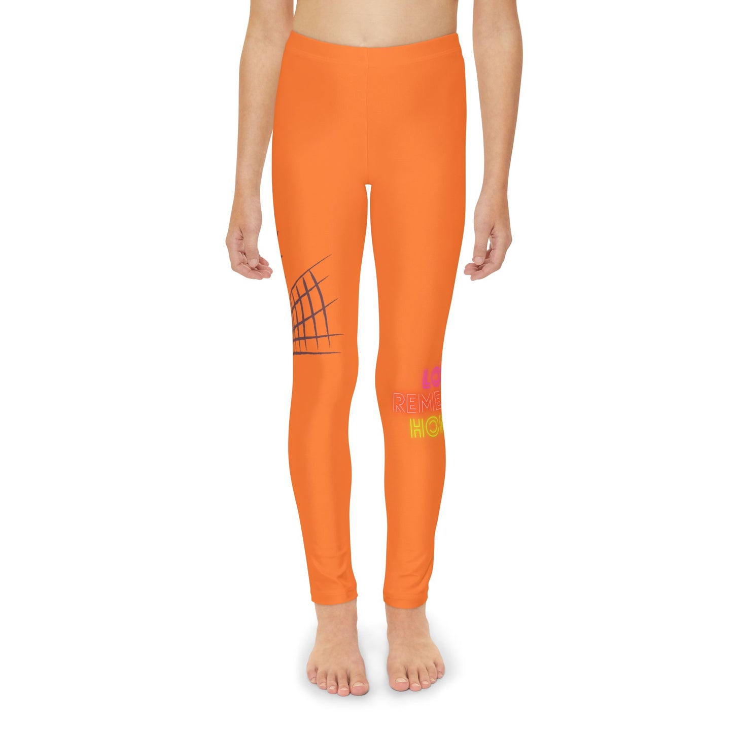 Youth Full-Length Leggings: Volleyball Crusta