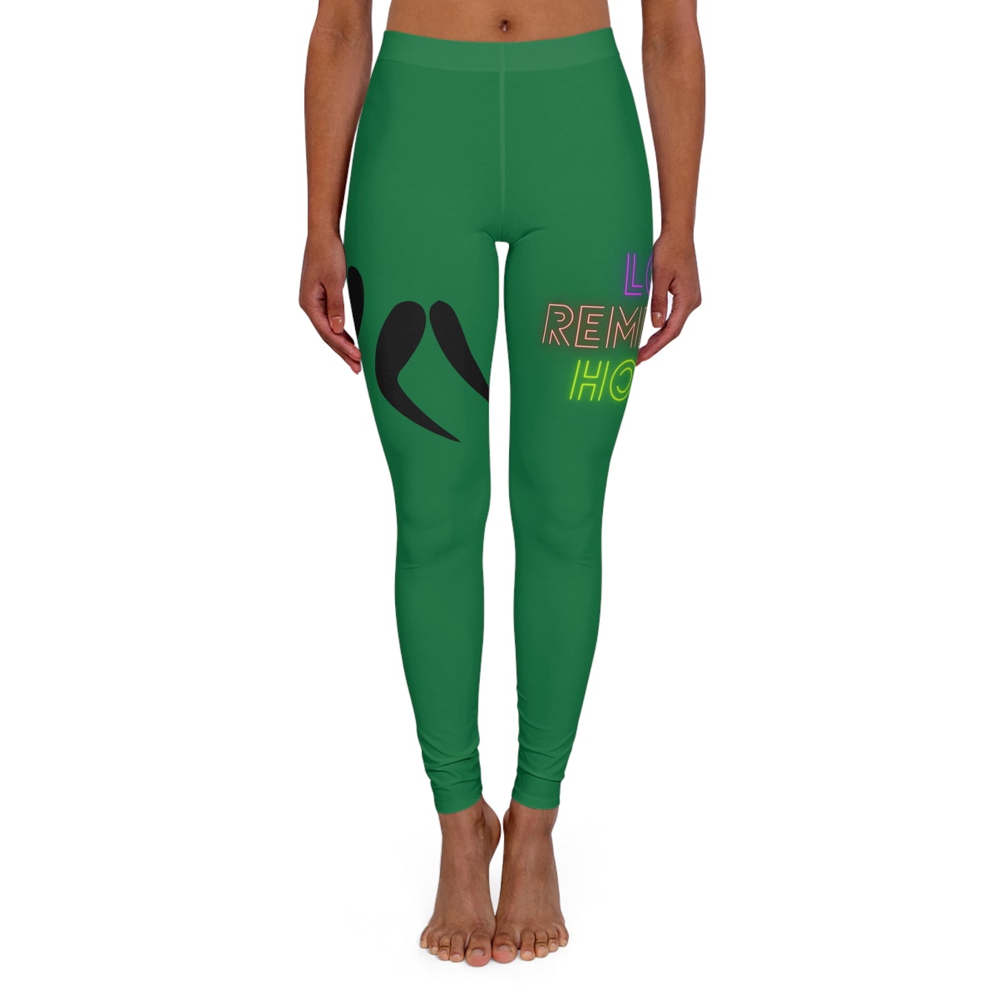 Women's Spandex Leggings: Wrestling Dark Green