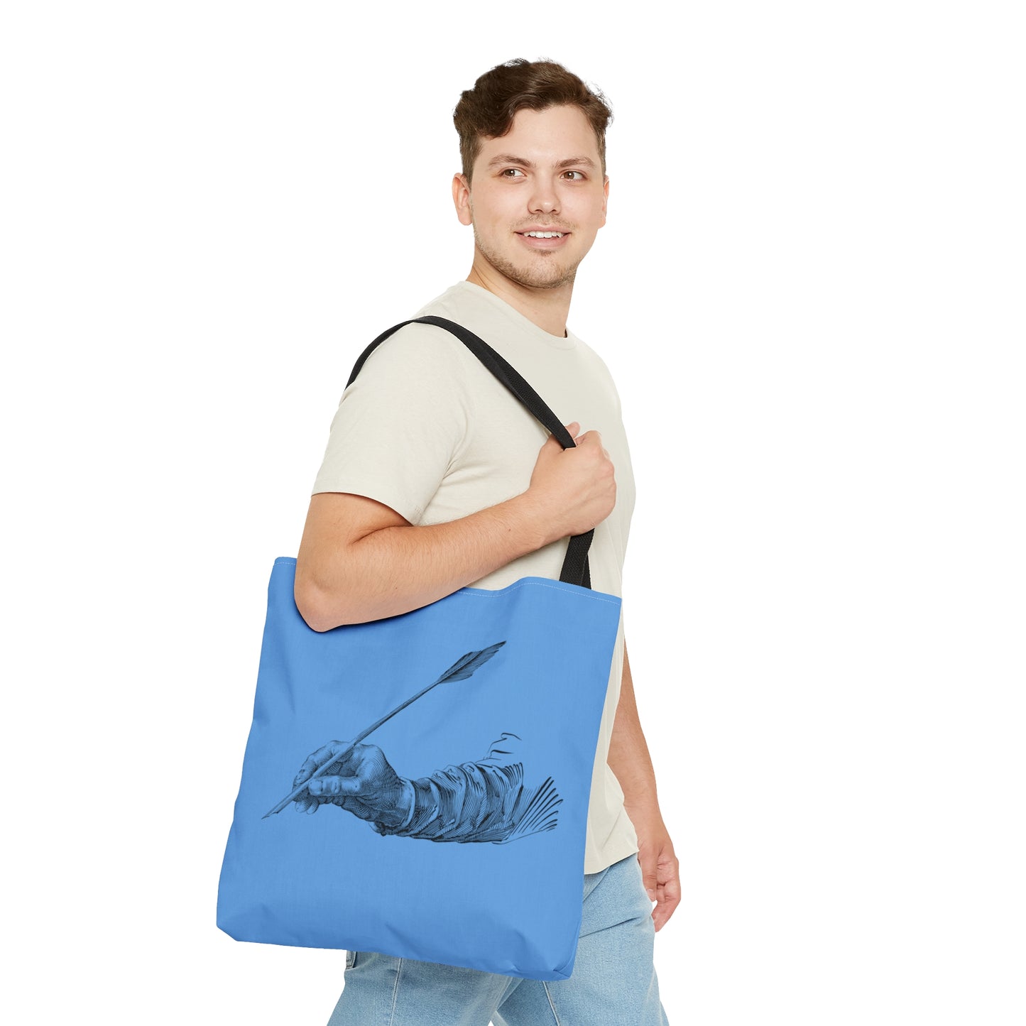 Tote Bag: Writing Lite Blue