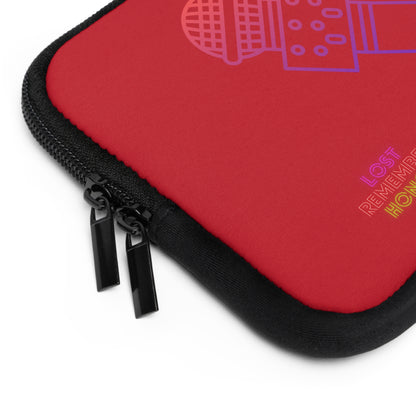 Laptop Sleeve: Music Dark Red