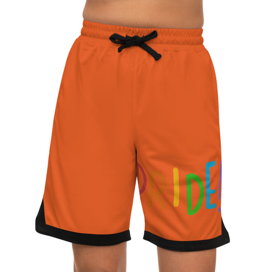 Basketball Rib Shorts: LGBTQ Pride Orange