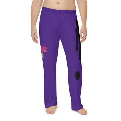 Men's Pajama Pants: Soccer Purple