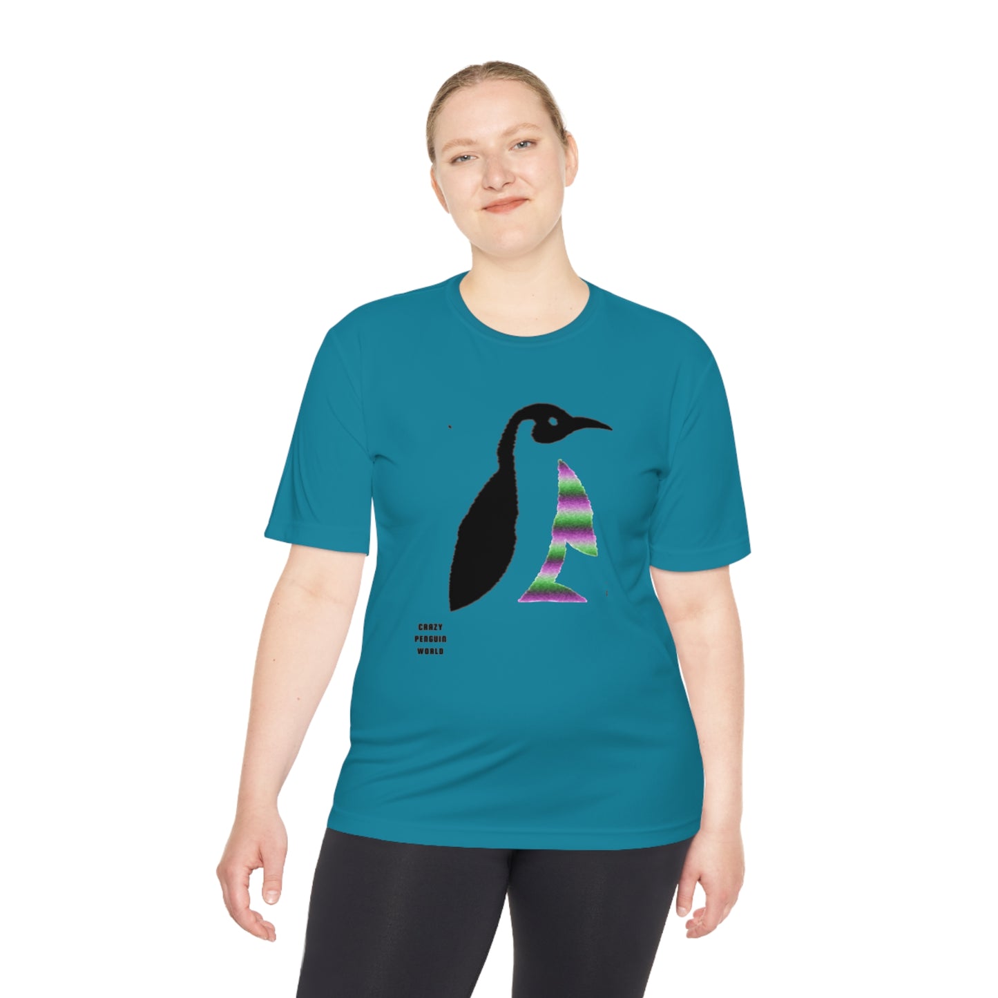 Moisture Wicking Tee: Crazy Penguin World Logo #2