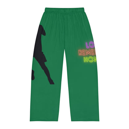 Men's Pajama Pants: Soccer Dark Green