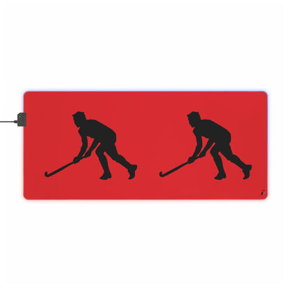 LED Gaming Mouse Pad: Hockey Red