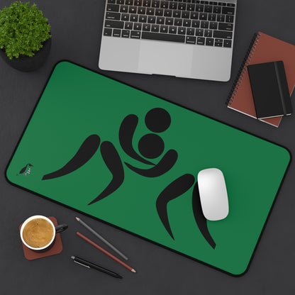 Desk Mat: Wrestling Dark Green