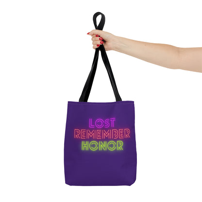 Tote Bag: Lost Remember Honor Purple