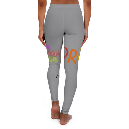 Women's Spandex Leggings: LGBTQ Pride Grey