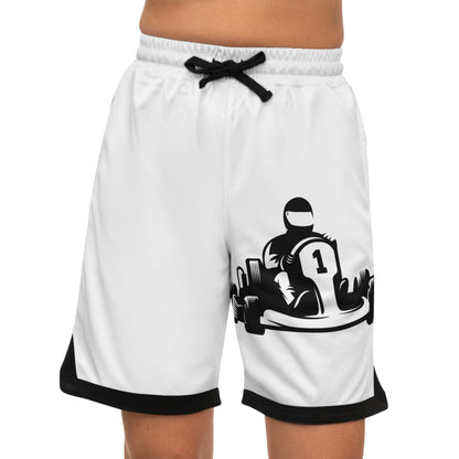 Basketball Rib Shorts: Racing White