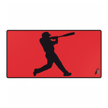 Desk Mats: Baseball Red