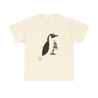 Heavy Cotton Tee: Crazy Penguin World Logo #1