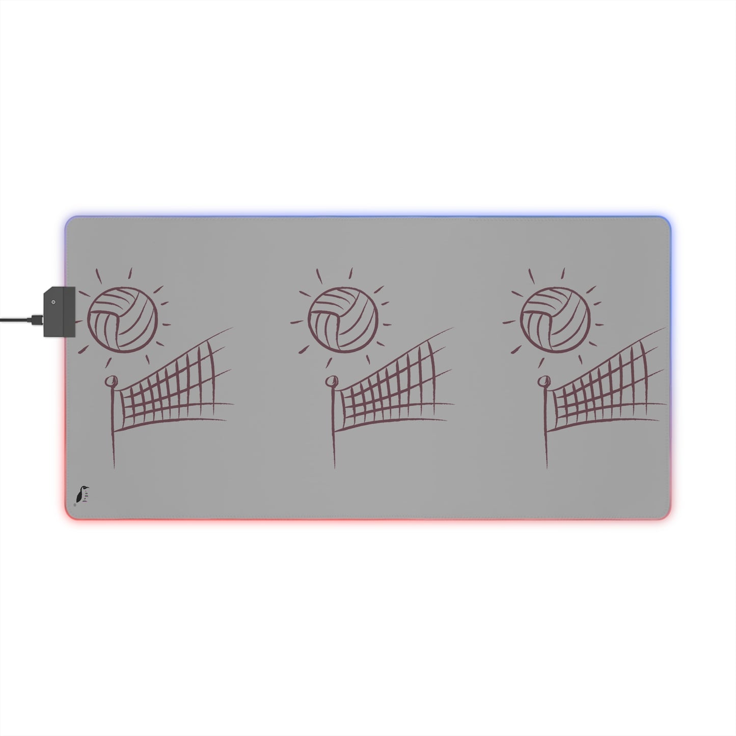 LED Gaming Mouse Pad: Volleyball Lite Grey