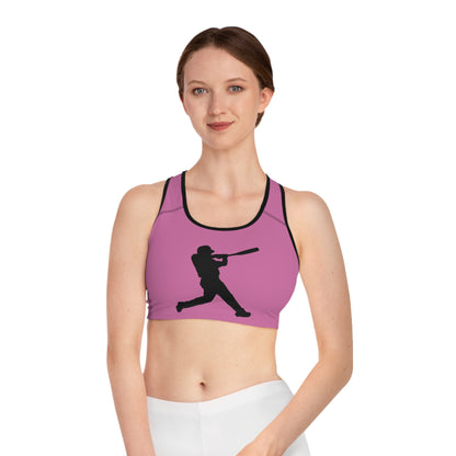 Sports Bra: Baseball Lite Pink