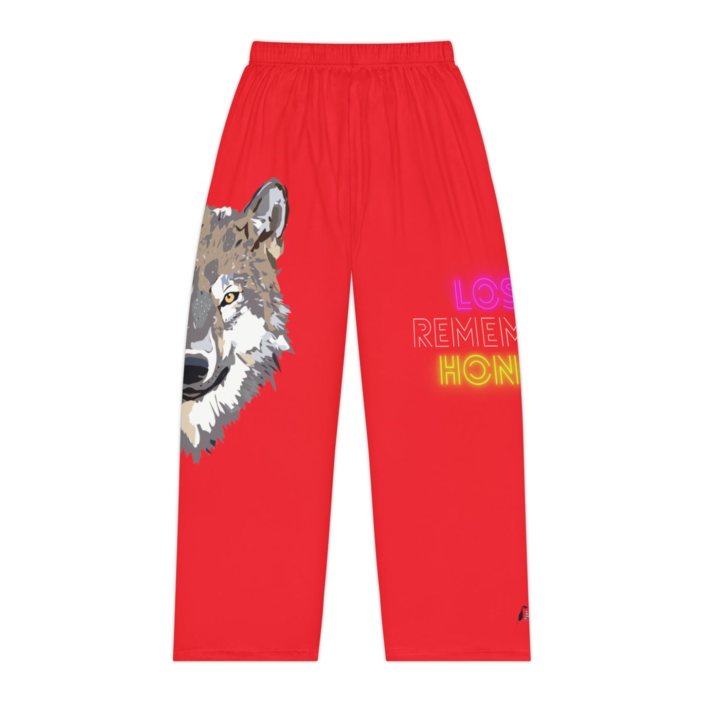 Women's Pajama Pants: Wolves Red