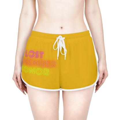 Women's Relaxed Shorts: Lost Remember Honor Yellow