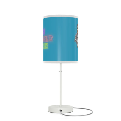 Lamp on a Stand, US|CA plug: Wolves Turquoise