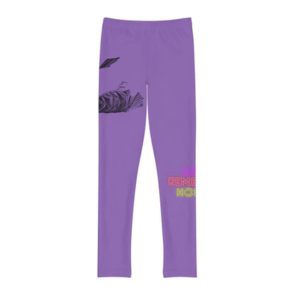 Youth Full-Length Leggings: Writing Lite Purple