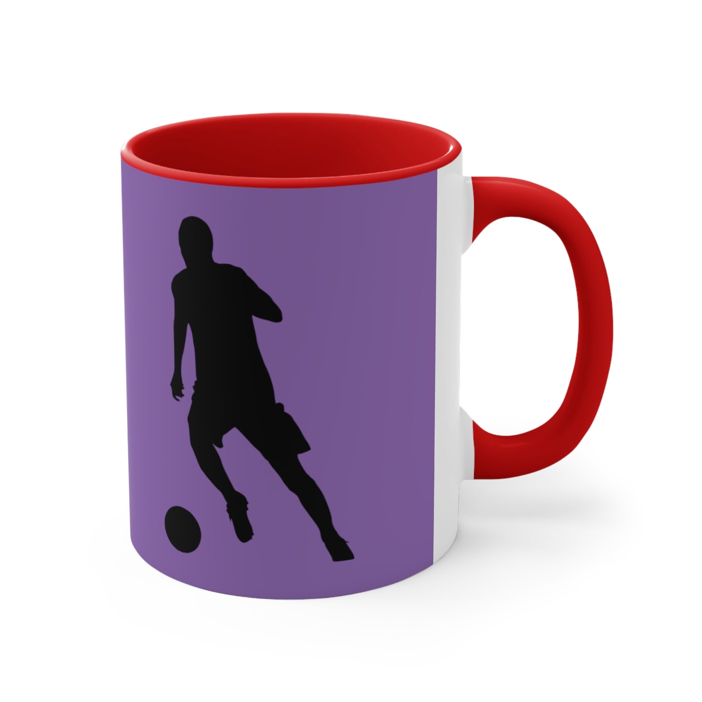 Accent Coffee Mug, 11oz: Soccer Lite Purple