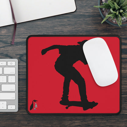 Gaming Mouse Pad: Skateboarding Dark Red