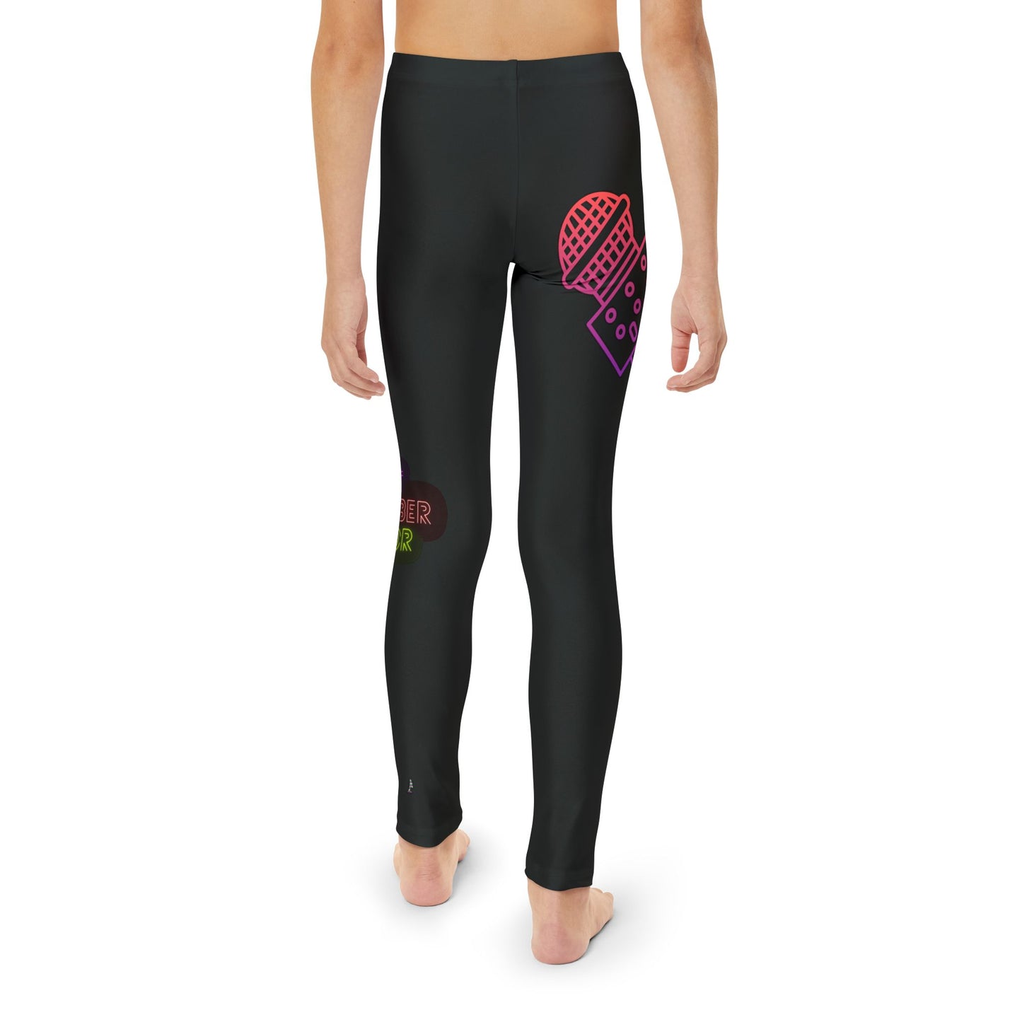 Youth Full-Length Leggings: Music Black