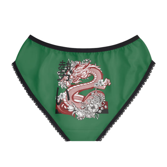 Women's Briefs: Dragons Dark Green