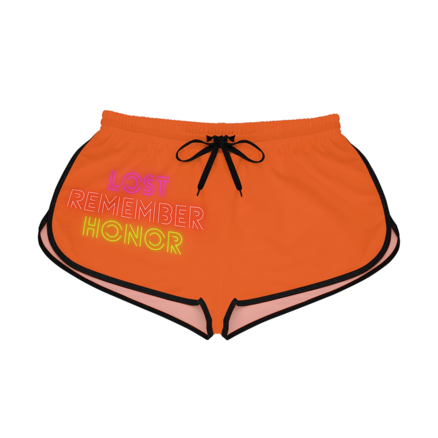 Women's Relaxed Shorts: Lost Remember Honor Orange