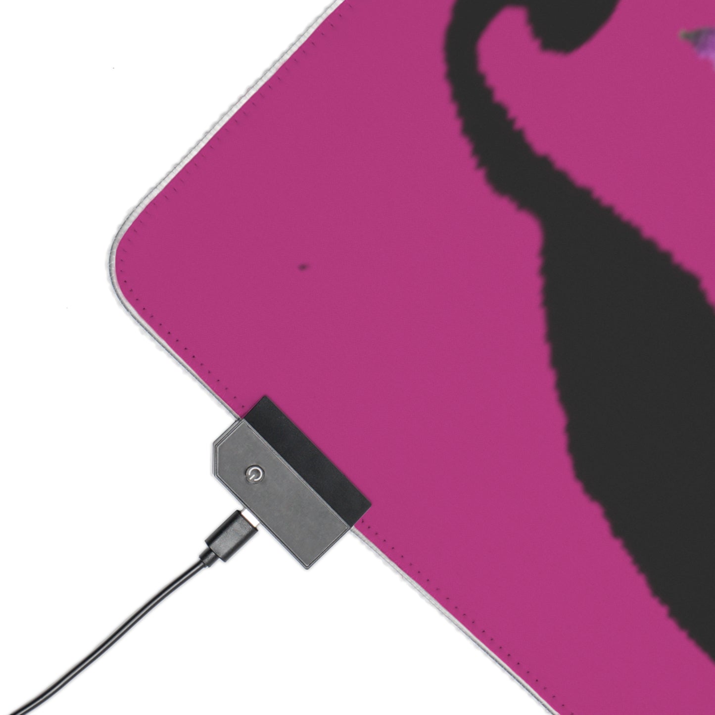 LED Gaming Mouse Pad: Crazy Penguin World Logo Pink