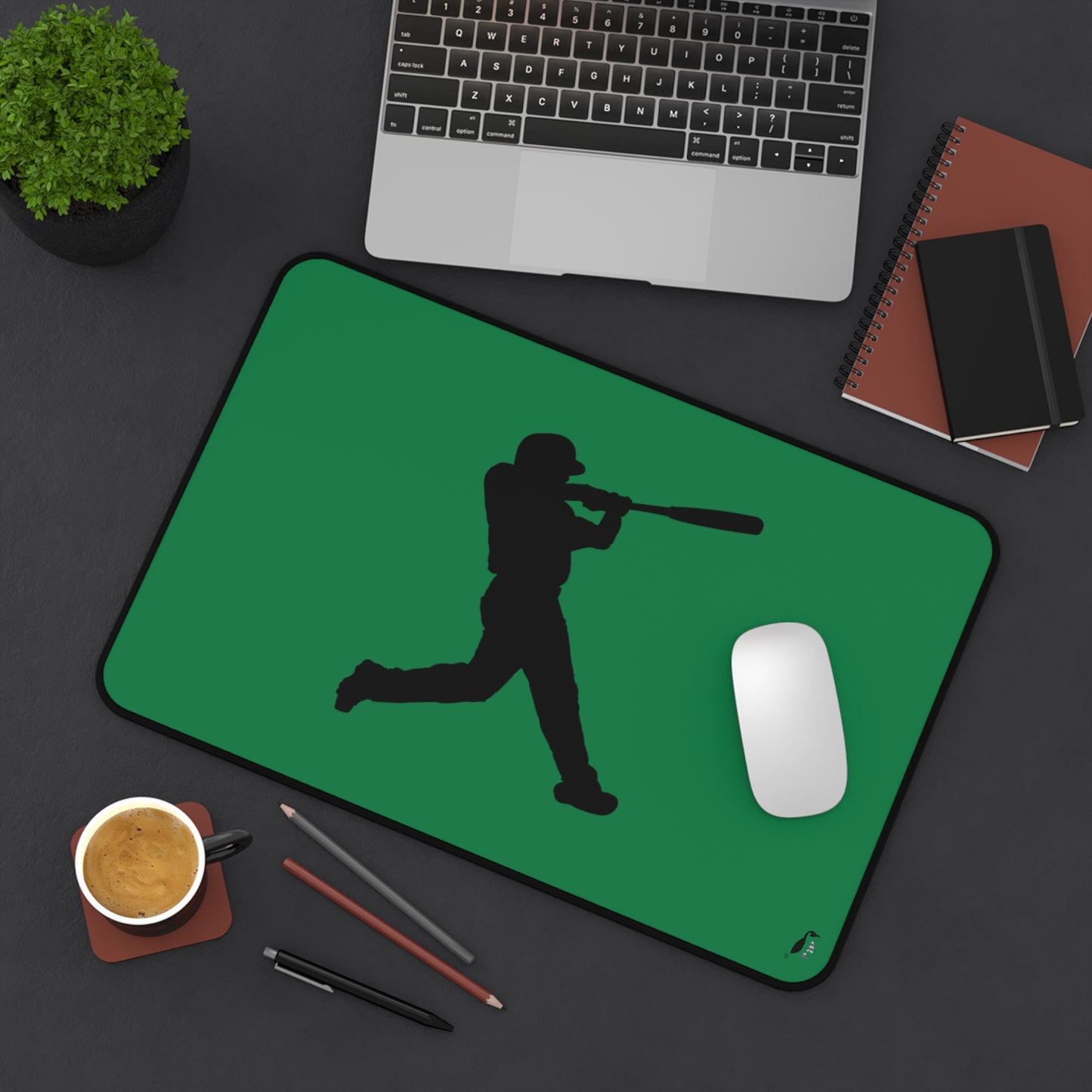 Desk Mat: Baseball Dark Green