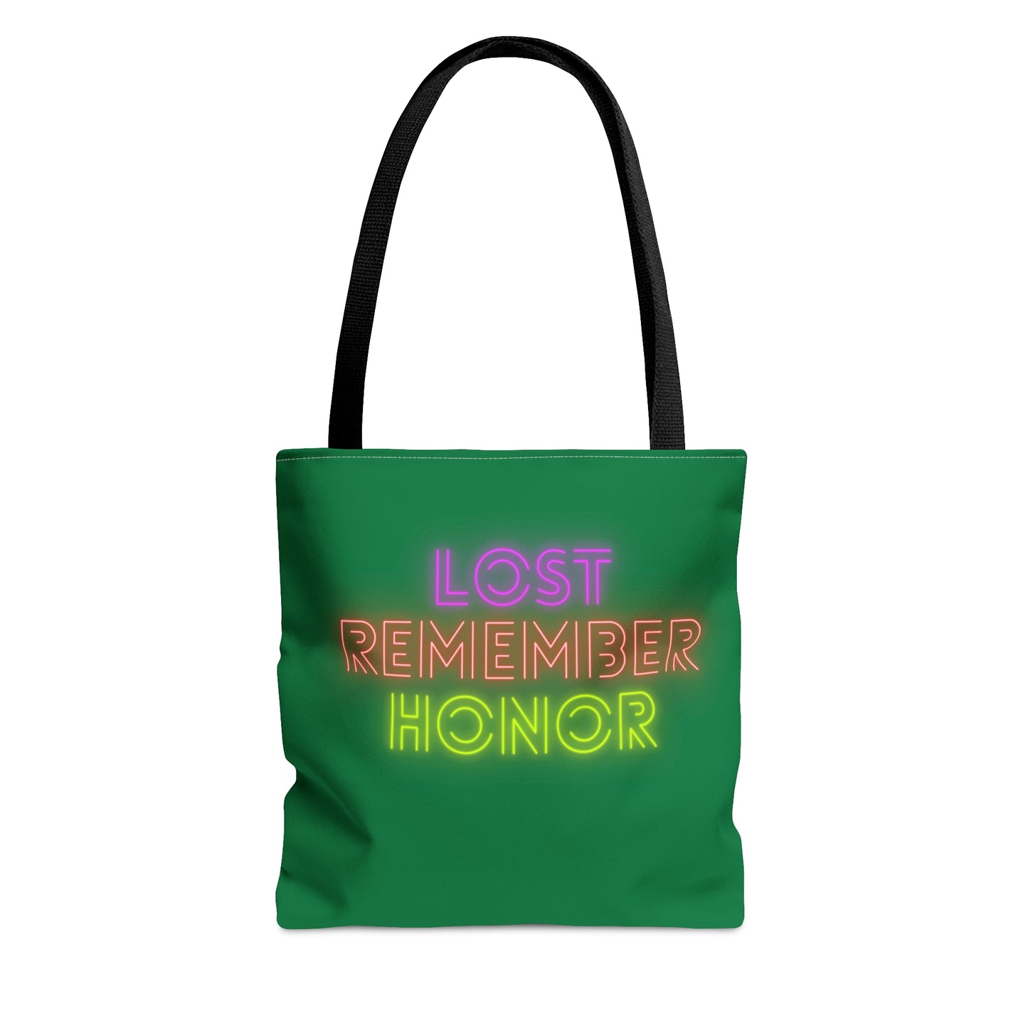 Tote Bag: Lost Remember Honor Dark Green