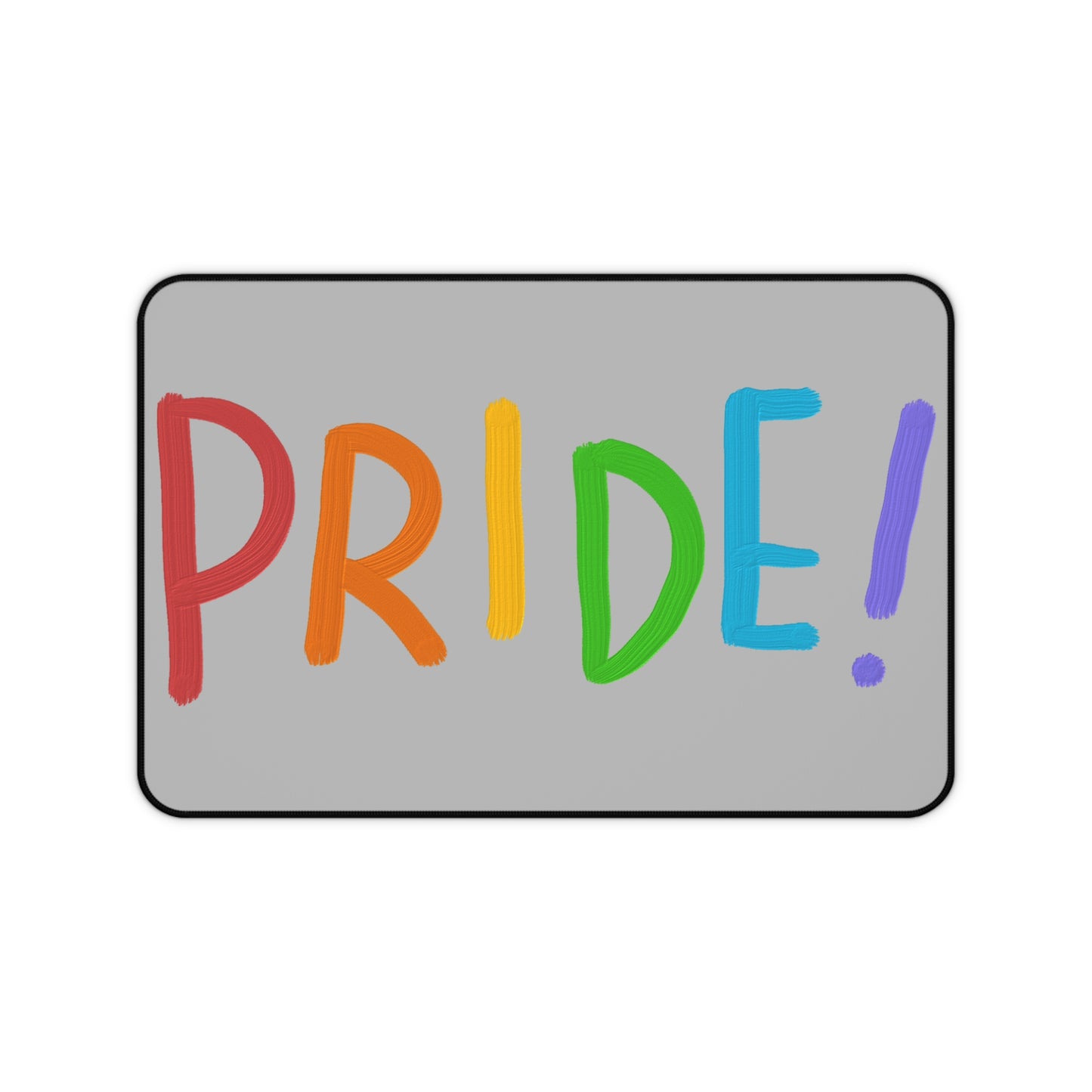 Desk Mat: LGBTQ Pride Lite Grey