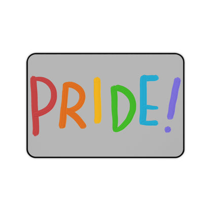 Desk Mat: LGBTQ Pride Lite Grey