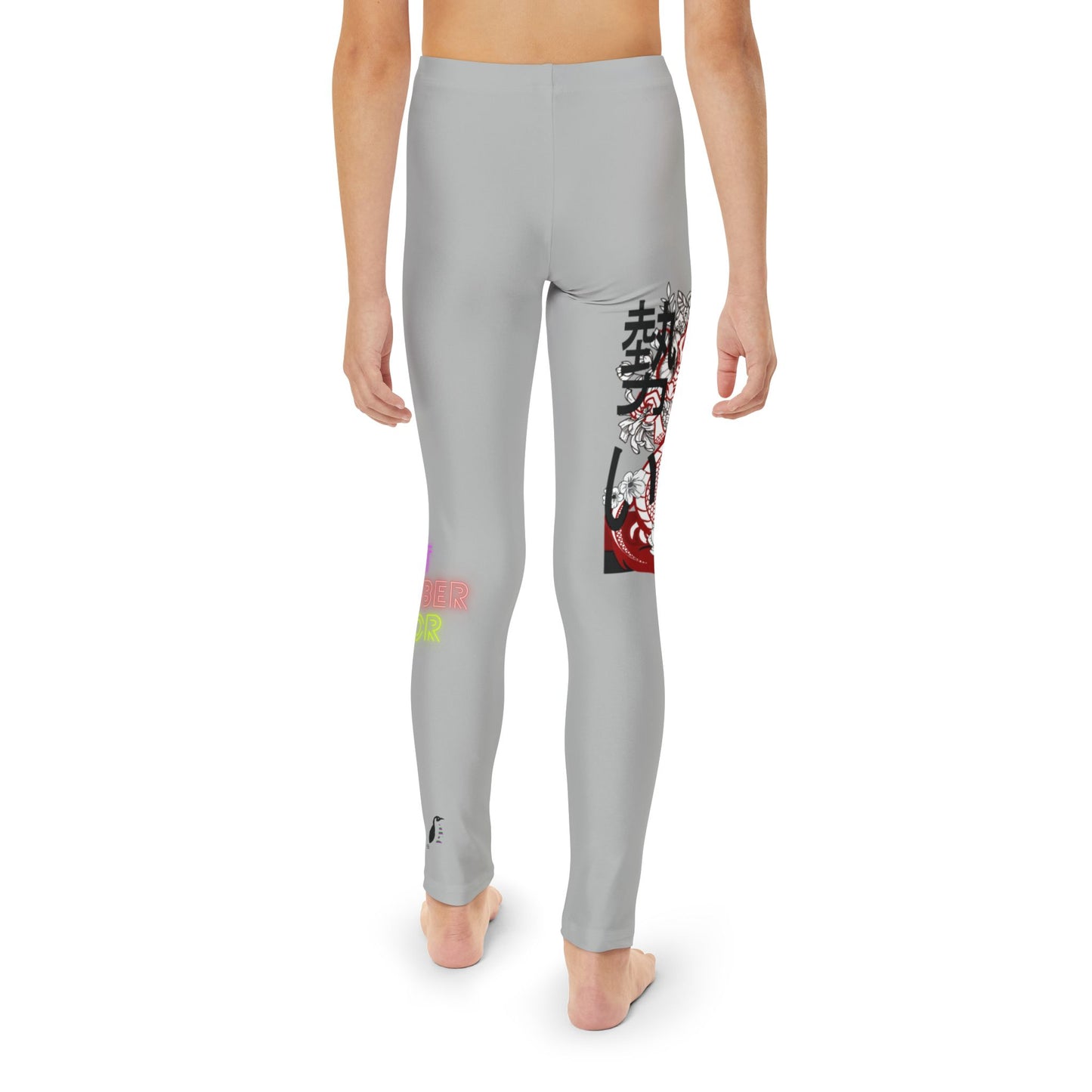 Youth Full-Length Leggings: Dragons Lite Grey