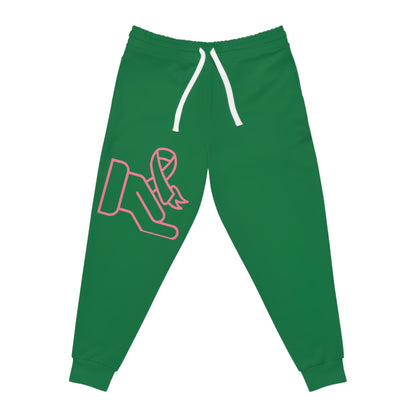 Athletic Joggers: Fight Cancer Dark Green