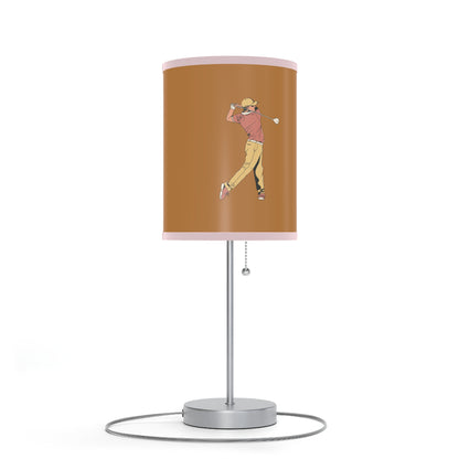 Lamp on a Stand, US|CA plug: Golf Lite Brown