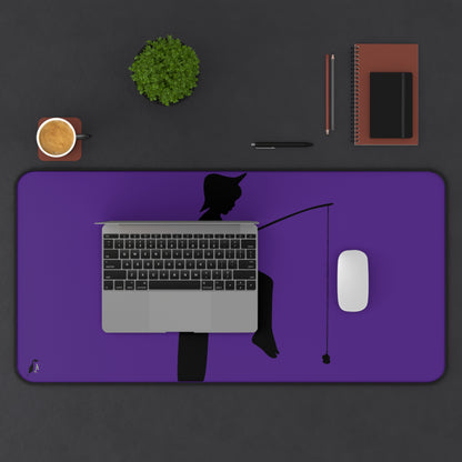 Desk Mat: Fishing Purple