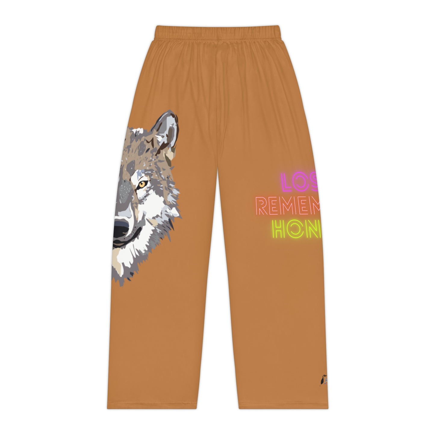 Pambabaeng Pajama Pants: Wolves Lite Brown 