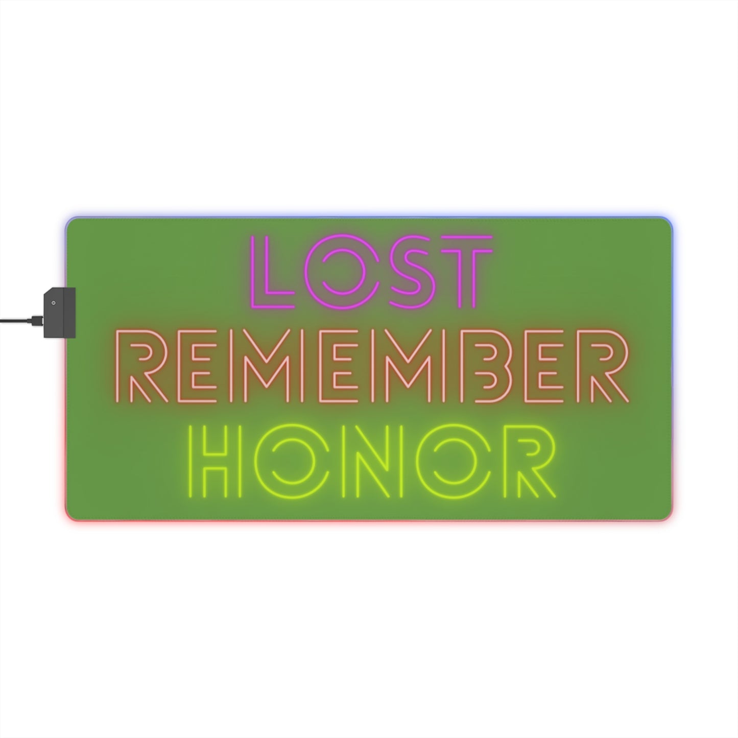 LED Gaming Mouse Pad: Lost Remember Honor Green