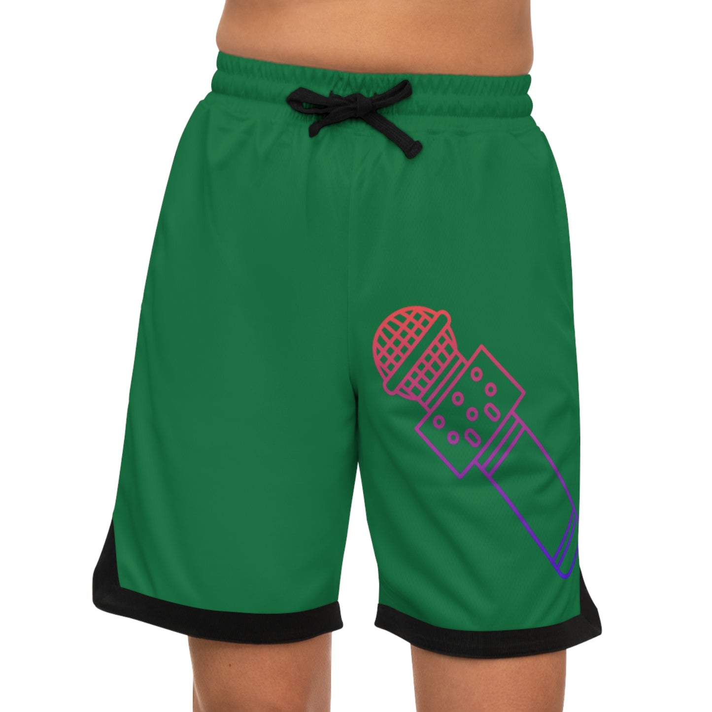 Basketball Rib Shorts: Music Dark Green