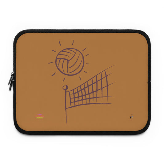 Laptop Sleeve: Volleyball Lite Brown