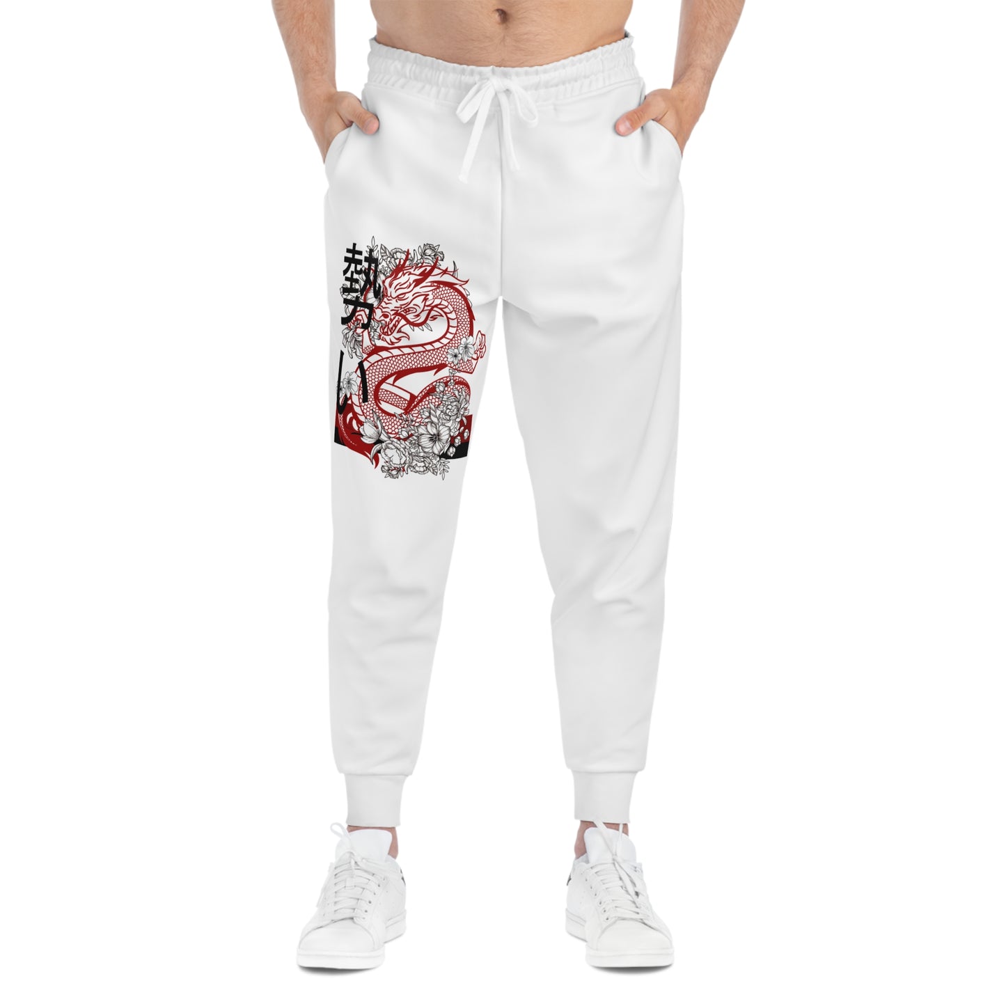 Athletic Joggers: Dragons White